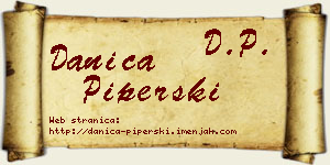 Danica Piperski vizit kartica